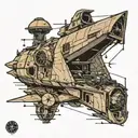 Star Wars ship back tattoo tattoo design idea