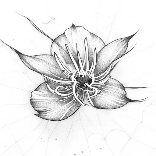 Spider Lily  tattoo design idea