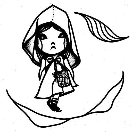 little red riding hood  tattoo design idea