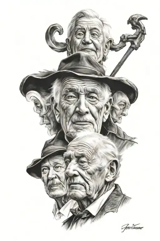 Grandad&Grandson tattoo design idea