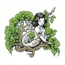 True that I saw her hair like the branch of a tree A willow dancing on air before covering me tattoo design idea