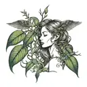 True that I saw her hair like the branch of a tree A willow dancing on air before covering me tattoo design idea