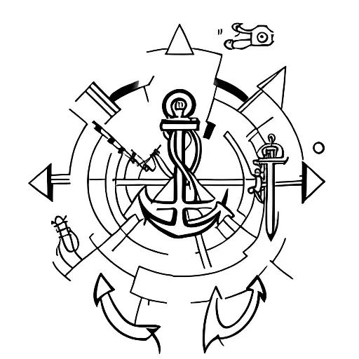 simple, decisiveness, Incisiveness,Anchor, creativity, activation, pioneer  tattoo design idea