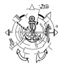 simple, decisiveness, Incisiveness,Anchor, creativity, activation, pioneer  tattoo design idea