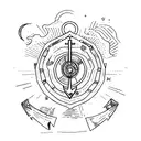 simple, decisiveness, Incisiveness,Anchor, creativity, activation, pioneer  tattoo design idea