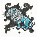 Leo constellation tattoo design idea