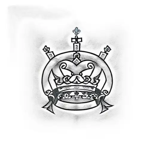 Lino with 7 crosses as a crown tattoo design idea
