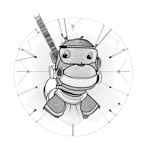 A realistic portrait of a quad skater wearing a diabetes awareness bracelet tattoo design idea