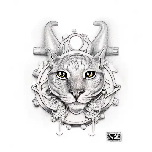 Whimsical veterinary creatures tattoo design idea