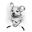 Whimsical veterinary creatures tattoo design idea