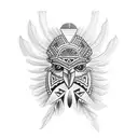aztec bird tattoo design idea