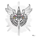 aztec bird tattoo design idea