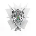 aztec bird tattoo design idea