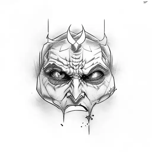 Joker with masks  tattoo design idea