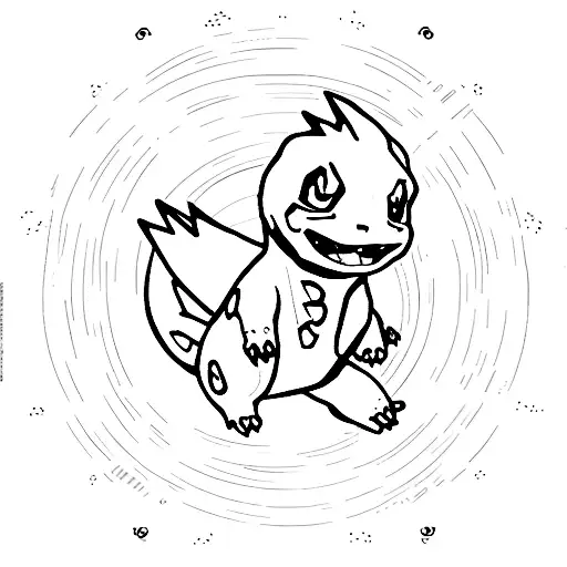 Charmander without a lot of details tattoo design idea
