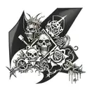 chaos and anarchy  tattoo design idea