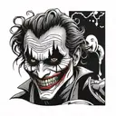 joker smile for hand tattoo design idea