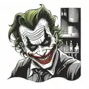 joker smile for hand tattoo design idea
