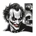 joker smile for hand tattoo design idea