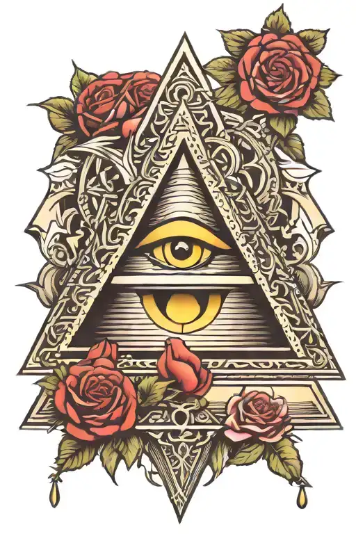 illuminati and success tattoo design idea