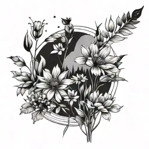 Wildflowers, depeche mode, abstraction, portishead, lines, space films, Japan Murakami tattoo design idea