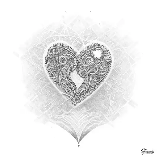 the names Tanisha, Olivia and Maya written in the shape of a heart tattoo design idea