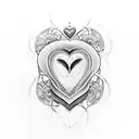 the names Tanisha, Olivia and Maya written in the shape of a heart tattoo design idea