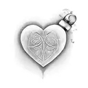 the names Tanisha, Olivia and Maya written in the shape of a heart tattoo design idea