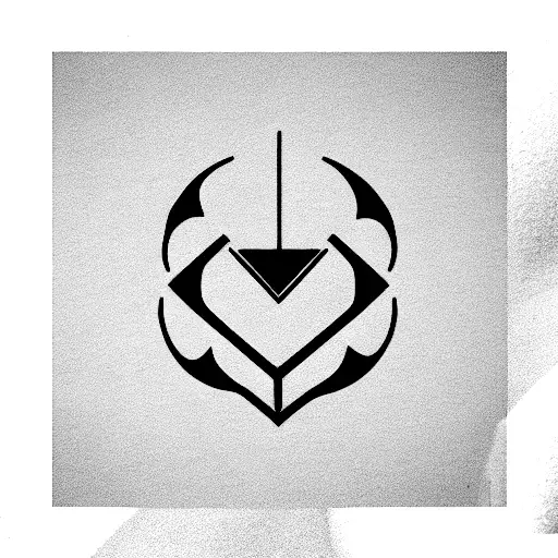 cyber tribal logo sigil tattoo design idea
