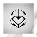 cyber tribal logo sigil tattoo design idea