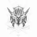 cyber sigil satan tattoo design idea