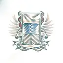 greek flag tattoo design idea