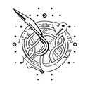 Tailoring scissor tattoo design idea