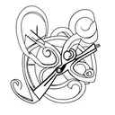 Tailoring scissor tattoo design idea