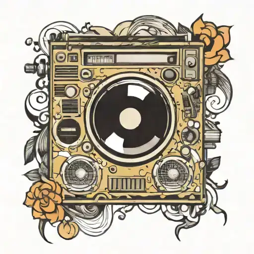 boombox  tattoo design idea