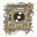 boombox  tattoo design idea