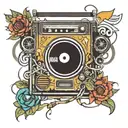 boombox  tattoo design idea