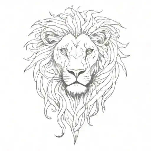 lion and leo tattoo design idea