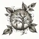 Create a tattoo design featuring a tree with branches representing the connections and relationships you build with your students, with each leaf symbolizing a different student tattoo design idea