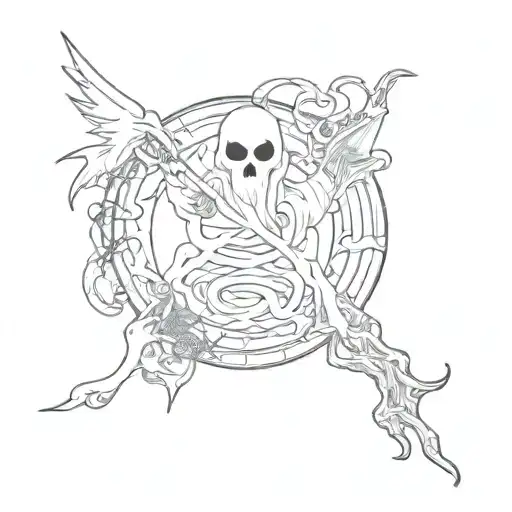 writing "Ghost" and writing "Alex" tattoo design idea
