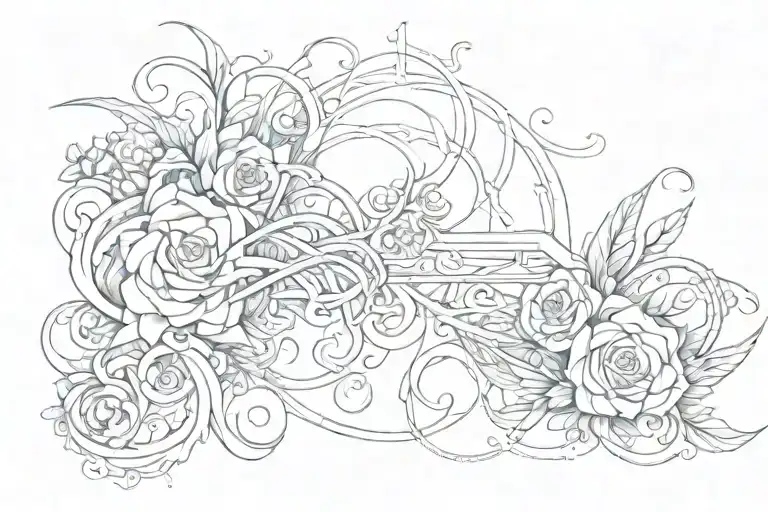 Name forarm half sleeve tattoo design idea