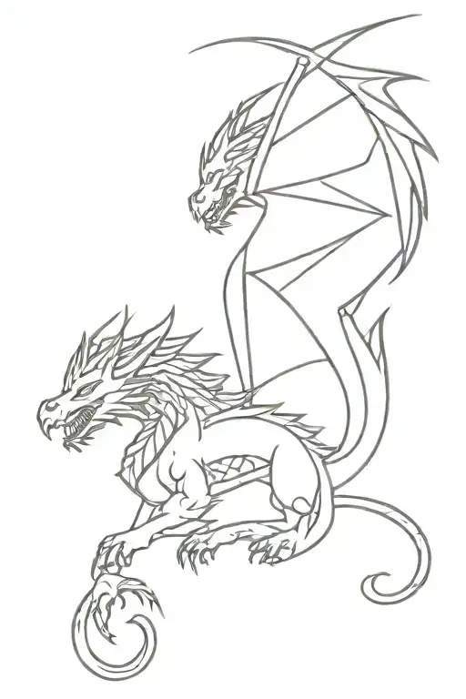 Norse dragon tattoo design idea