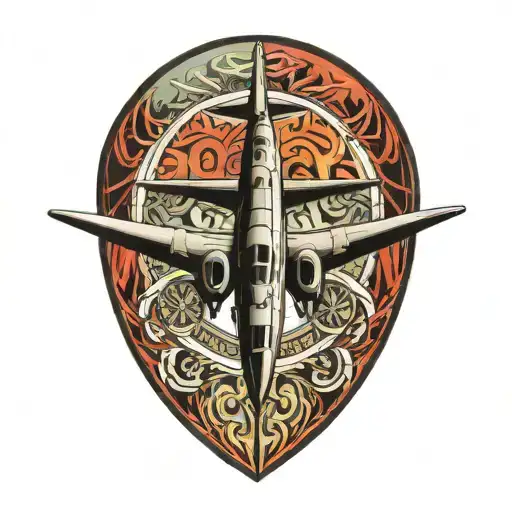 four  c-130 propellers tattoo design idea