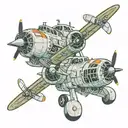 Front view of c-130 propellers   tattoo design idea
