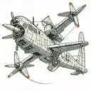 Front view of c-130 propellers   tattoo design idea
