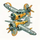 four  c-130 propellers tattoo design idea