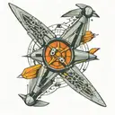 four  c-130 propellers tattoo design idea