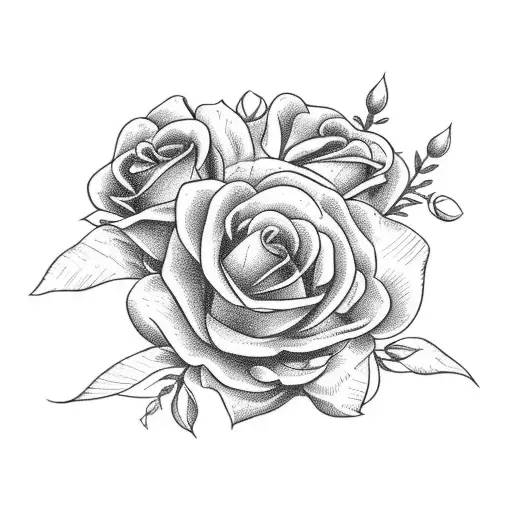 bouquet of flowers with lavender and include the saying long story short, I survived tattoo design idea