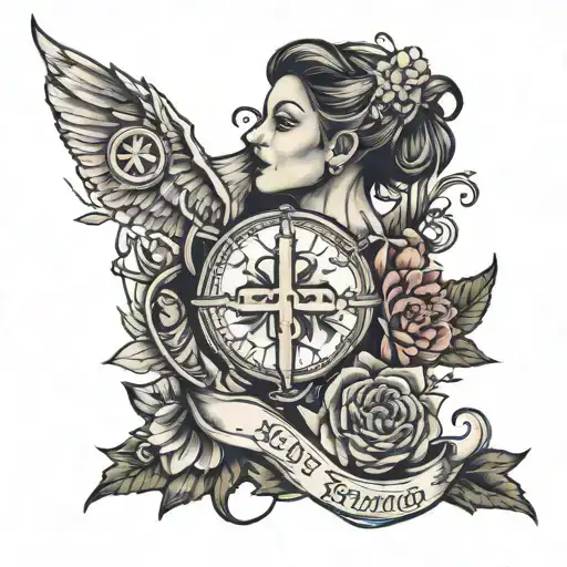 sleeve tattoo about medicine or nursing tattoo design idea