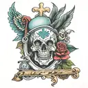 sleeve tattoo about medicine or nursing tattoo design idea